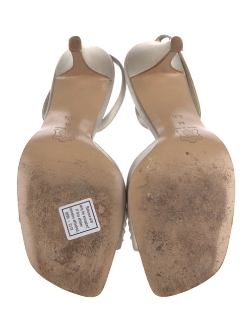 Richard Tyler Satin Crystal Embellishments Slingback Sandals