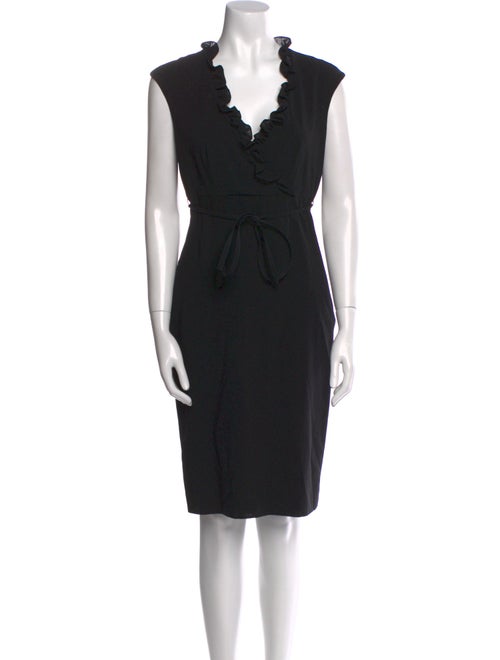 Richard Tyler Wool Knee-Length Dress
