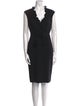 Richard Tyler Wool Knee-Length Dress