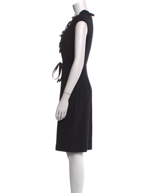 Richard Tyler Wool Knee-Length Dress