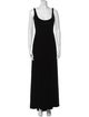 Richard Tyler Scoop Neck Long Dress