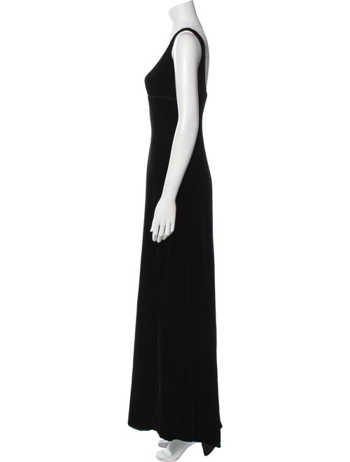 Richard Tyler Scoop Neck Long Dress