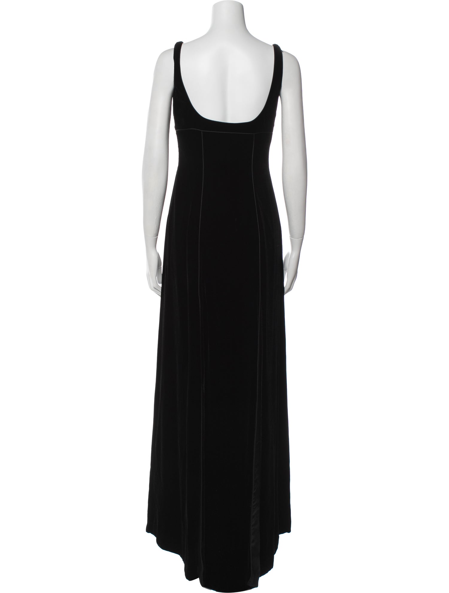Richard Tyler Scoop Neck Long Dress