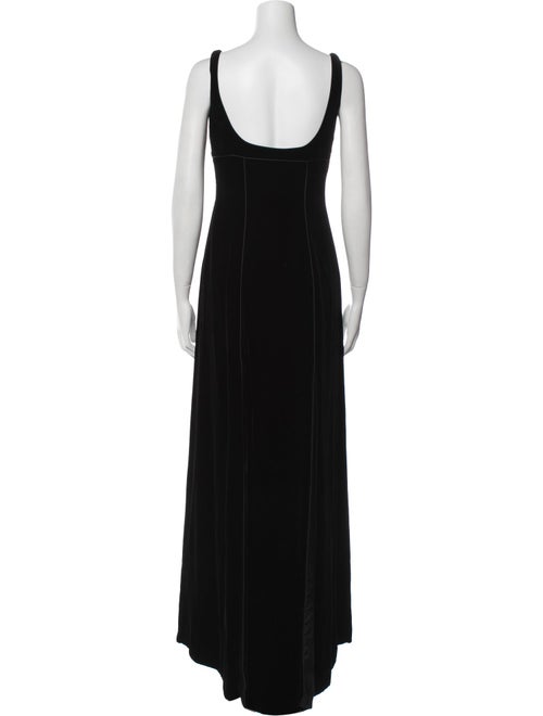Richard Tyler Scoop Neck Long Dress