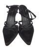 Richard Tyler Satin Beaded Accents Mules