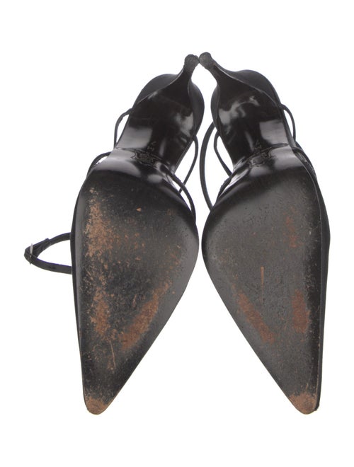 Richard Tyler Satin Beaded Accents Mules