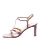 Richard Tyler Leather T-Strap Sandals