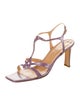 Richard Tyler Leather T-Strap Sandals
