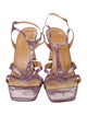 Richard Tyler Leather T-Strap Sandals