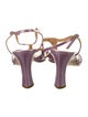 Richard Tyler Leather T-Strap Sandals