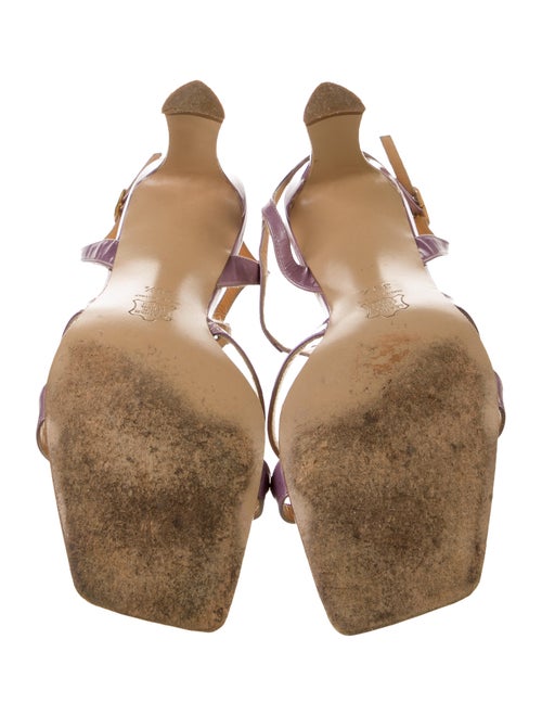 Richard Tyler Leather T-Strap Sandals