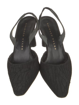 Richard Tyler Canvas Slingback Pumps