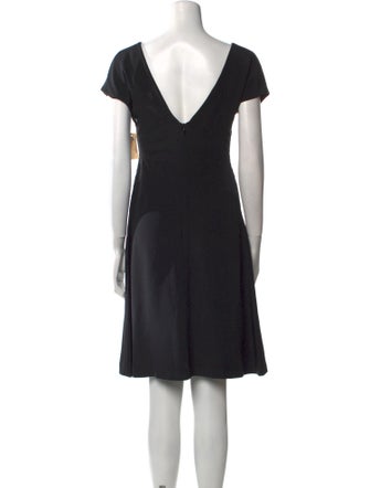 Richard Tyler Bateau Neckline Mini Dress