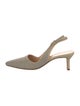 Richard Tyler Leather Slingback Pumps
