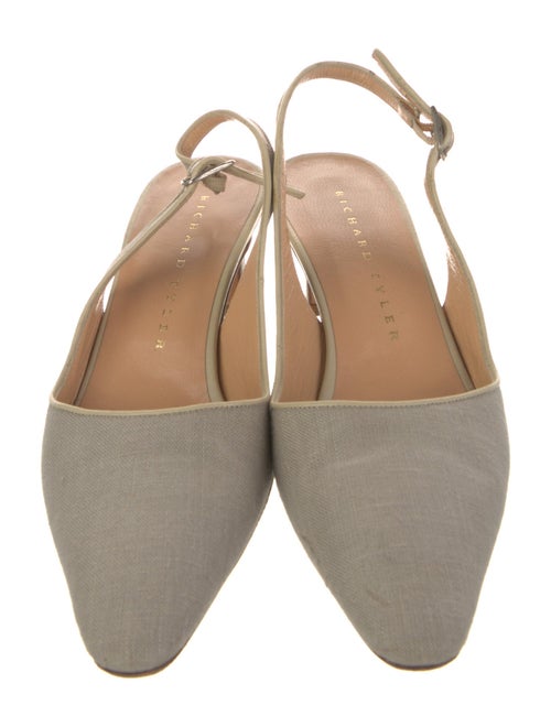 Richard Tyler Leather Slingback Pumps