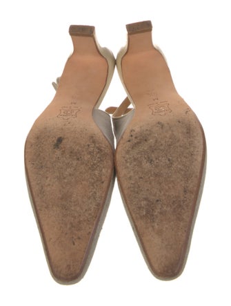 Richard Tyler Leather Slingback Pumps