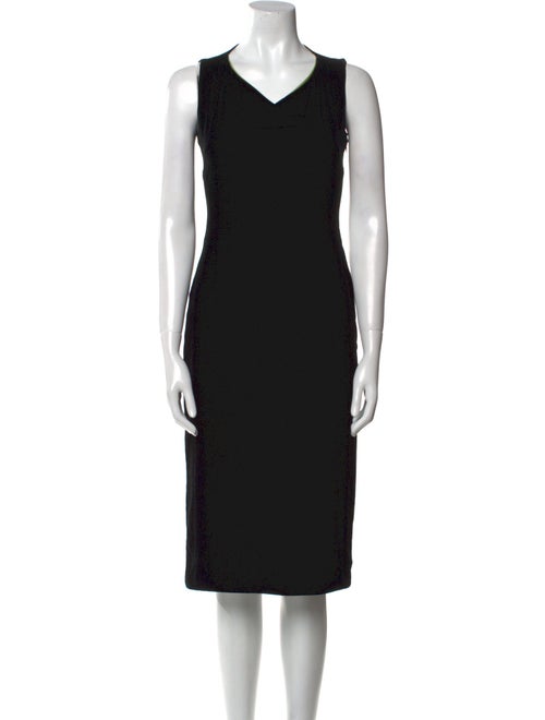 Richard Tyler V-Neck Midi Length Dress