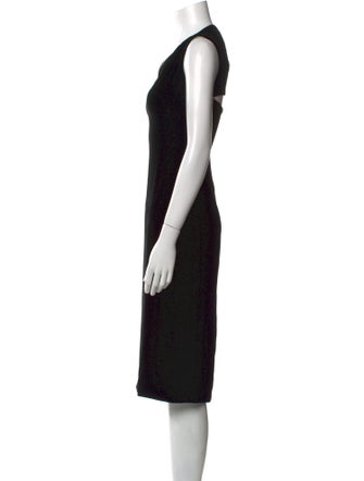 Richard Tyler V-Neck Midi Length Dress