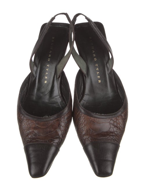 Richard Tyler Leather Slingback Pumps