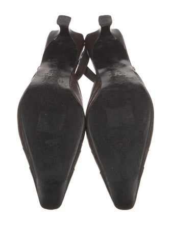 Richard Tyler Leather Slingback Pumps