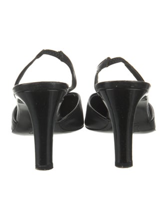 Richard Tyler Leather Slingback Pumps