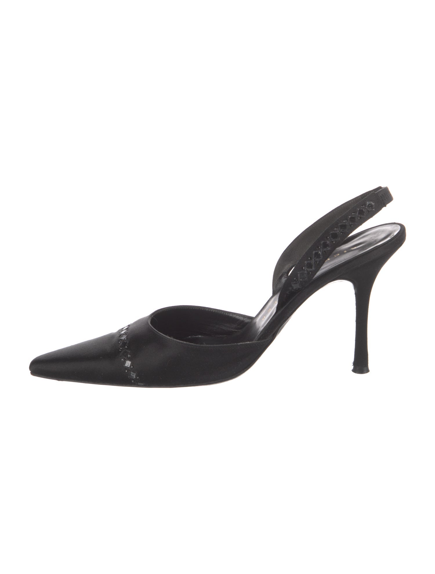Richard Tyler Satin Slingback Pumps
