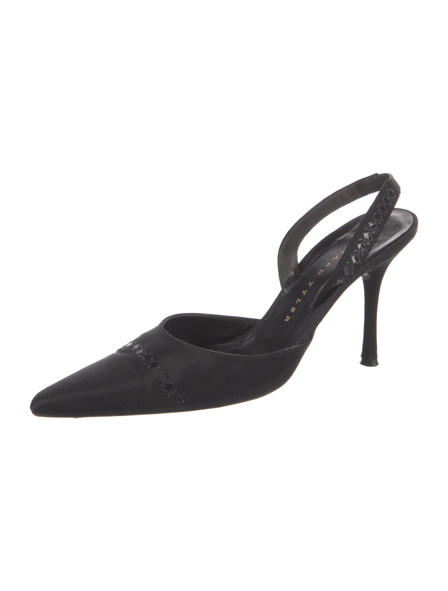 Richard Tyler Satin Slingback Pumps