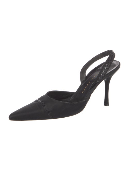 Richard Tyler Satin Slingback Pumps