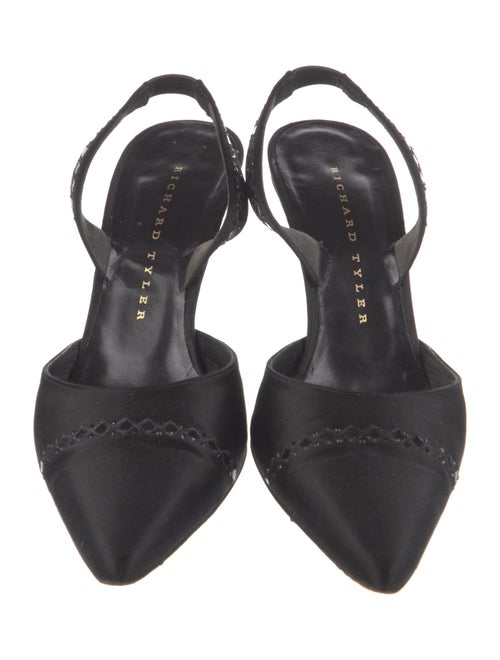 Richard Tyler Satin Slingback Pumps