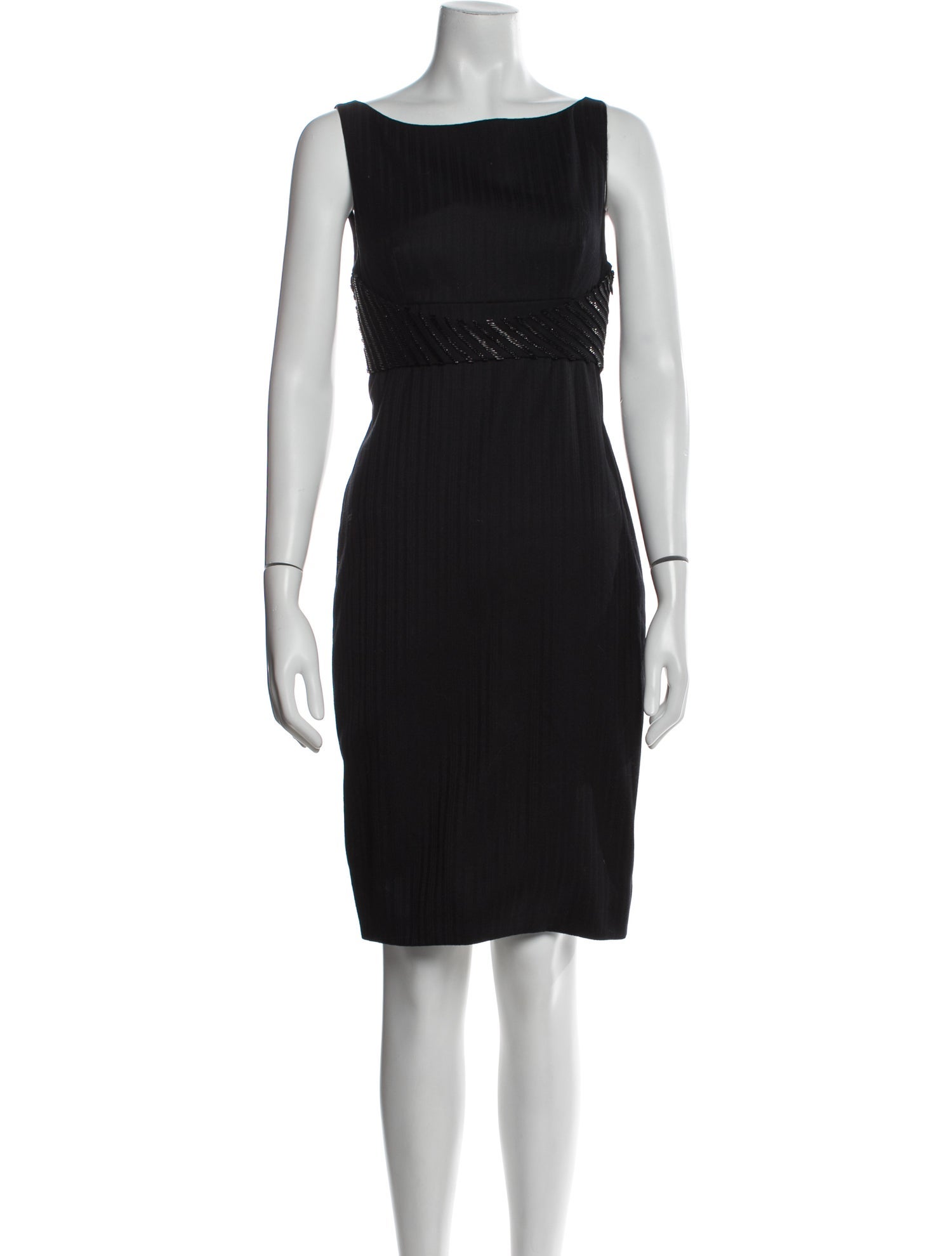 Richard Tyler Wool Knee-Length Dress