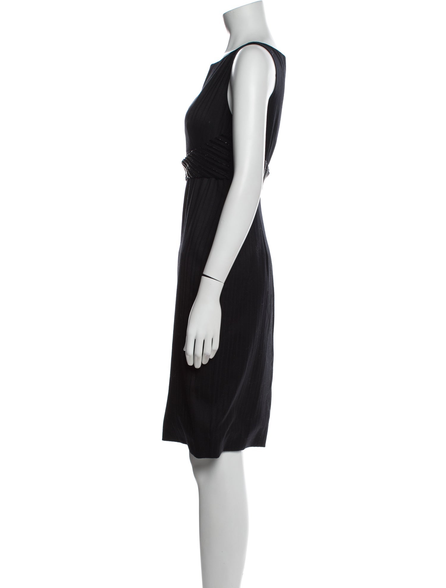Richard Tyler Wool Knee-Length Dress