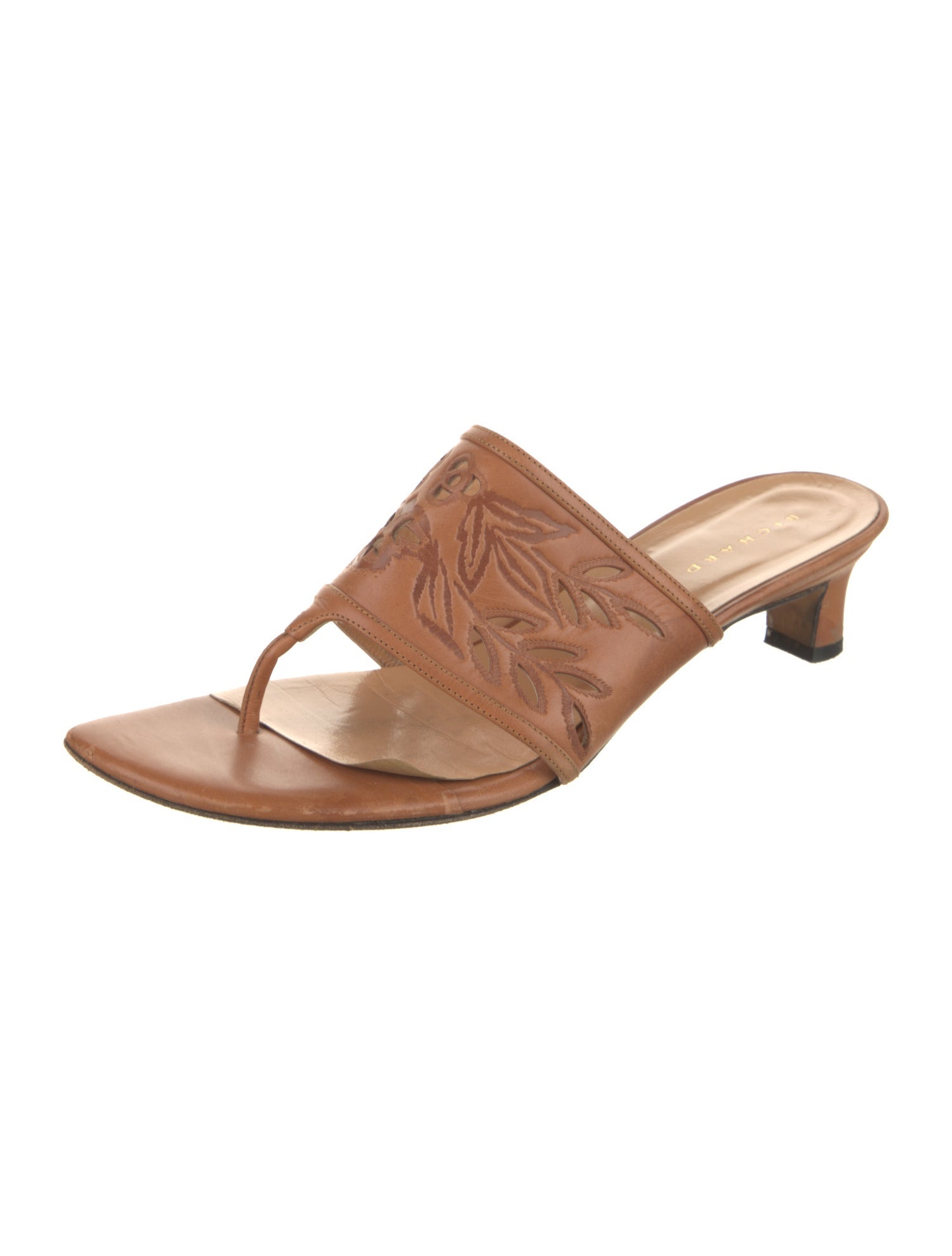 Richard Tyler Leather Slides