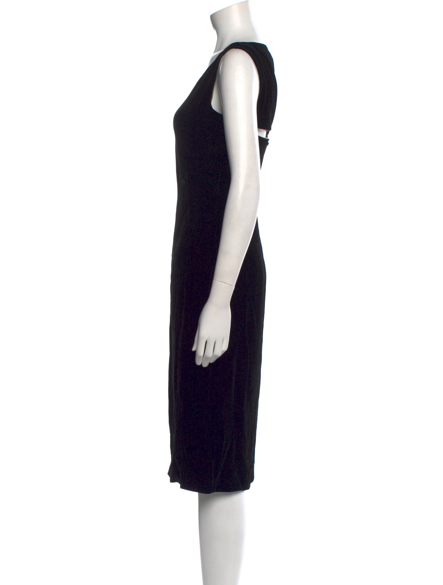 Richard Tyler V-Neck Knee-Length Dress
