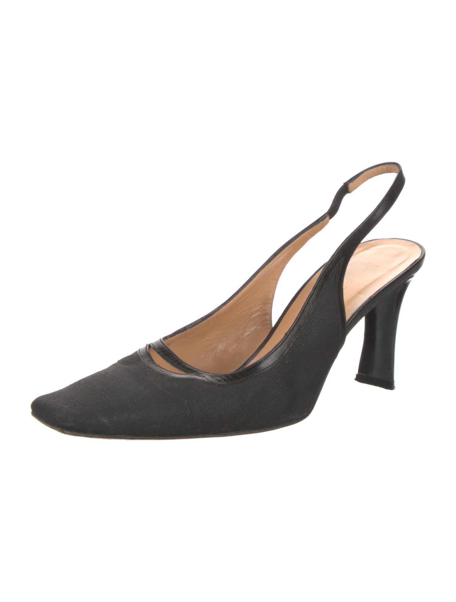 Richard Tyler Satin Slingback Pumps