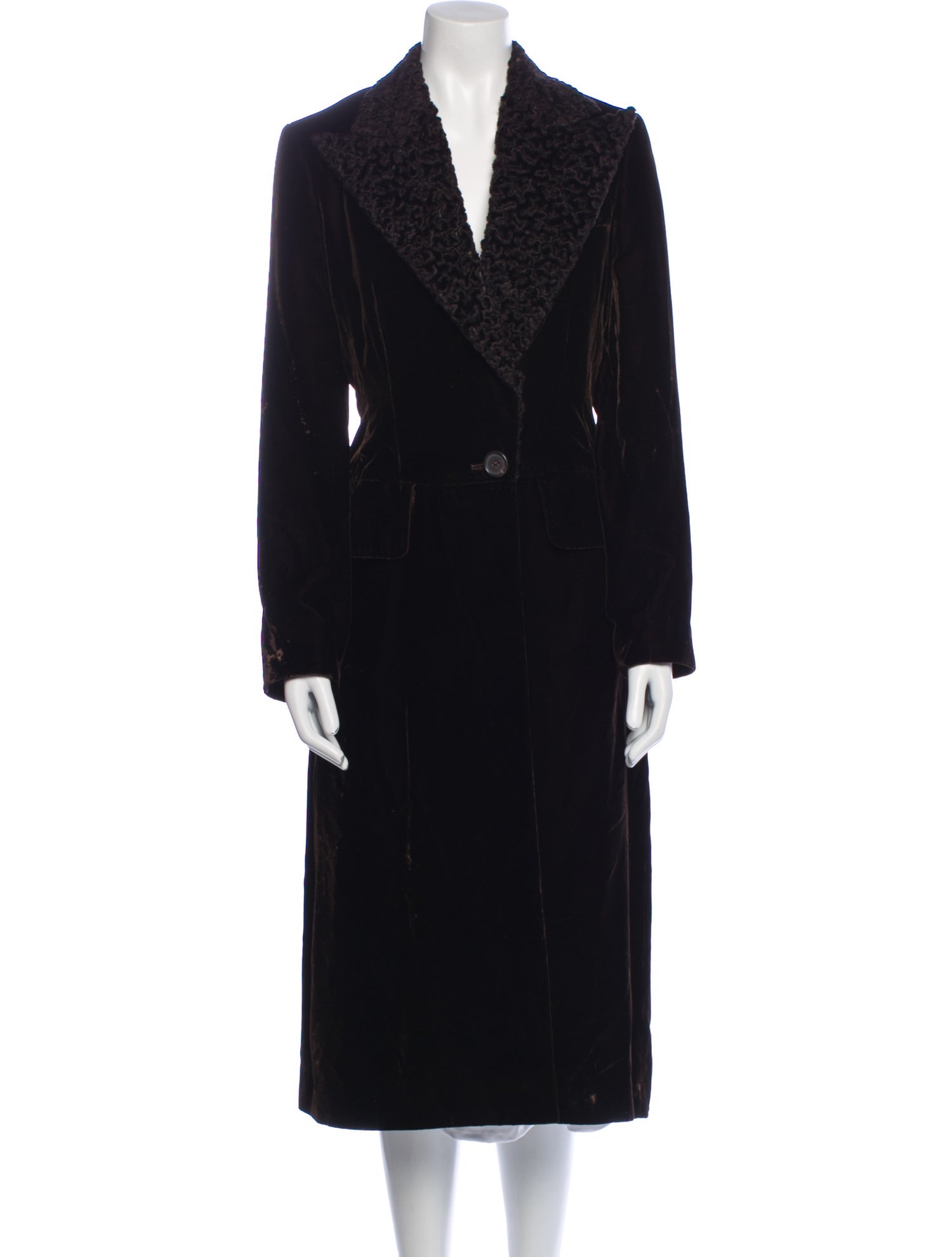 Richard Tyler Vintage 1990's Faux Fur Coat