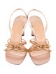 Richard Tyler Satin Beaded Accents Slingback Sandals