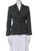 Richard Tyler Wool Striped Blazer