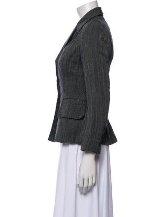 Richard Tyler Wool Striped Blazer
