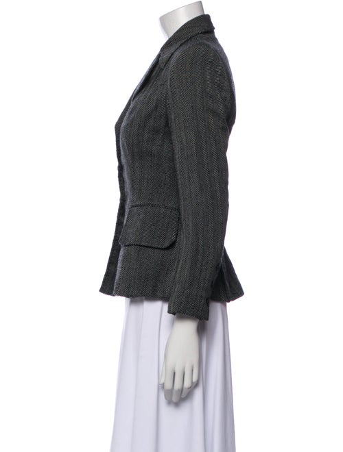 Richard Tyler Wool Striped Blazer