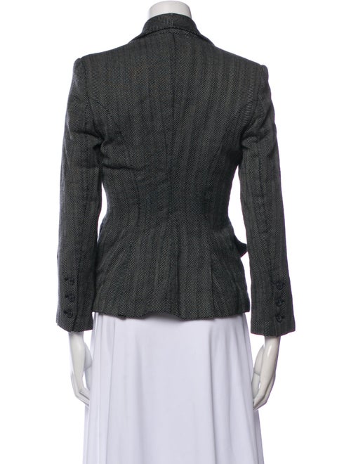 Richard Tyler Wool Striped Blazer