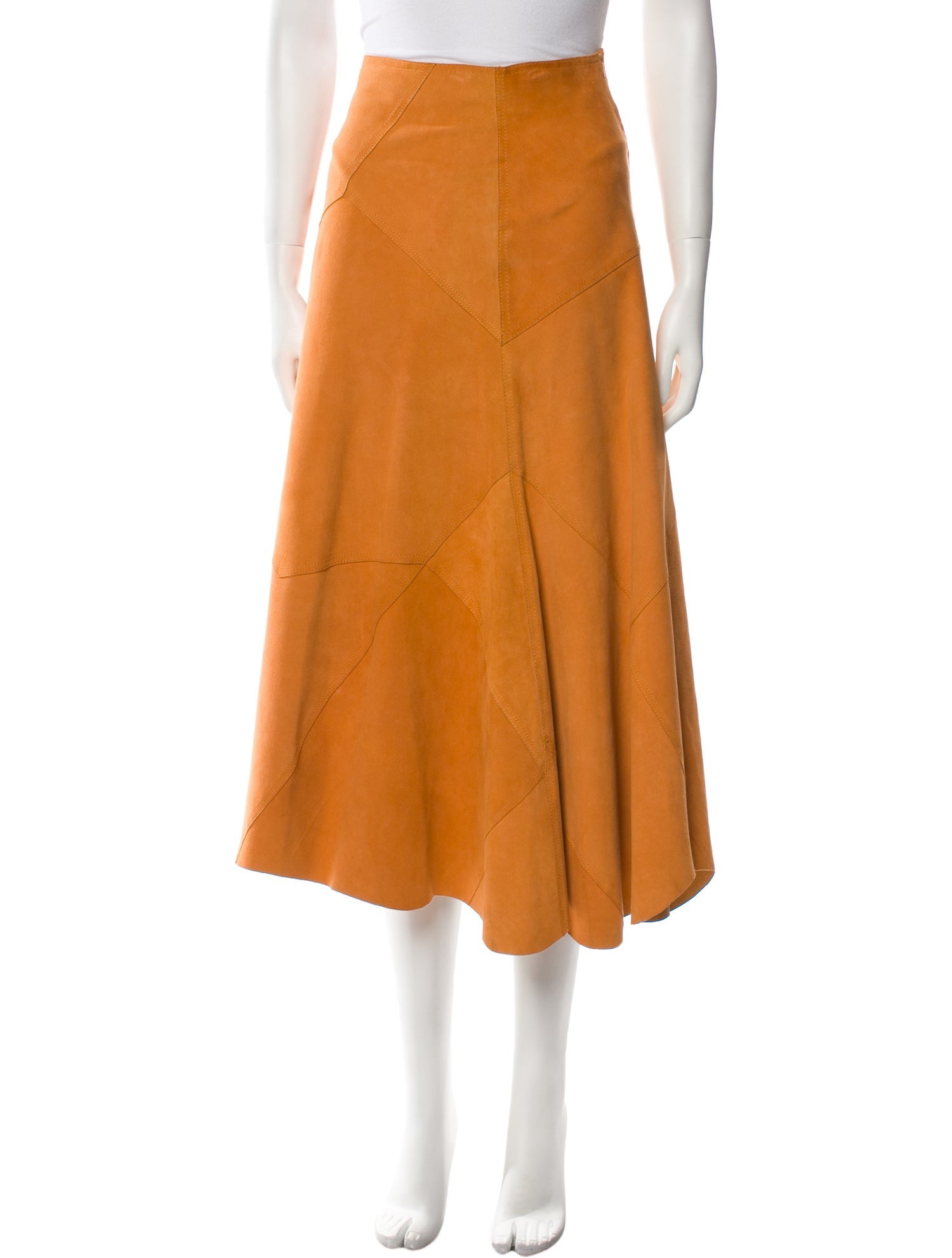 Rizal Leather Midi Length Skirt