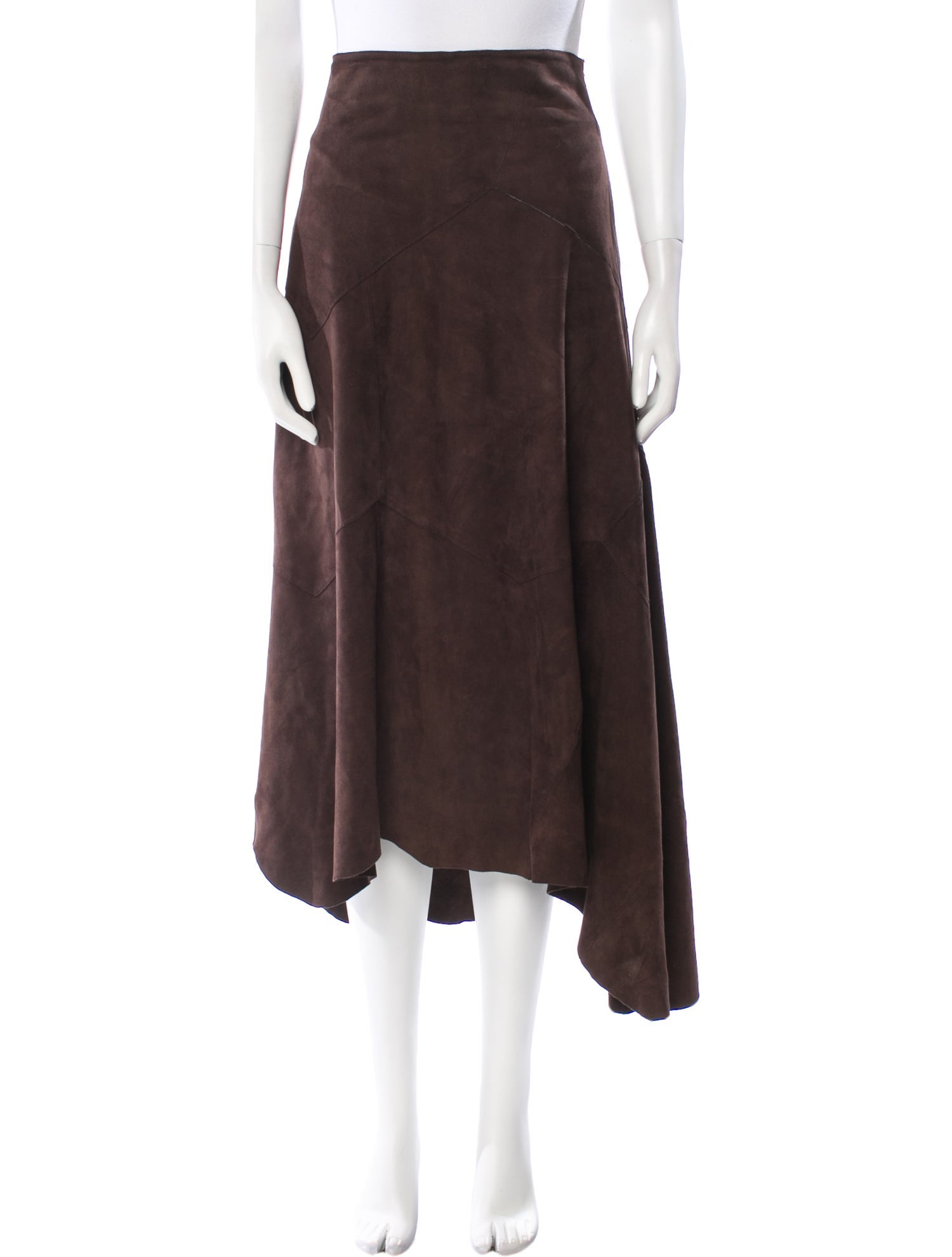 Rizal Leather Midi Length Skirt