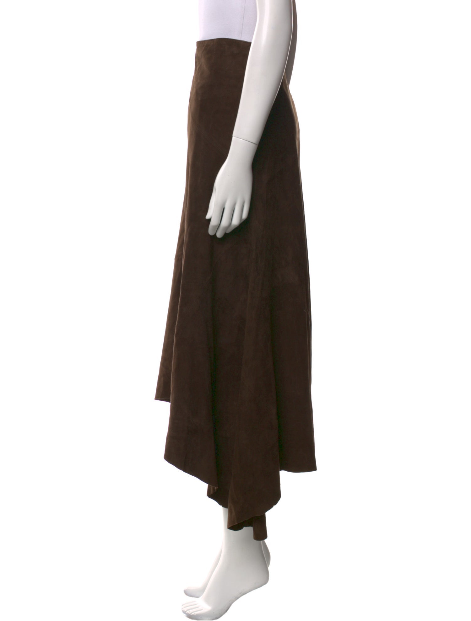Rizal Leather Midi Length Skirt