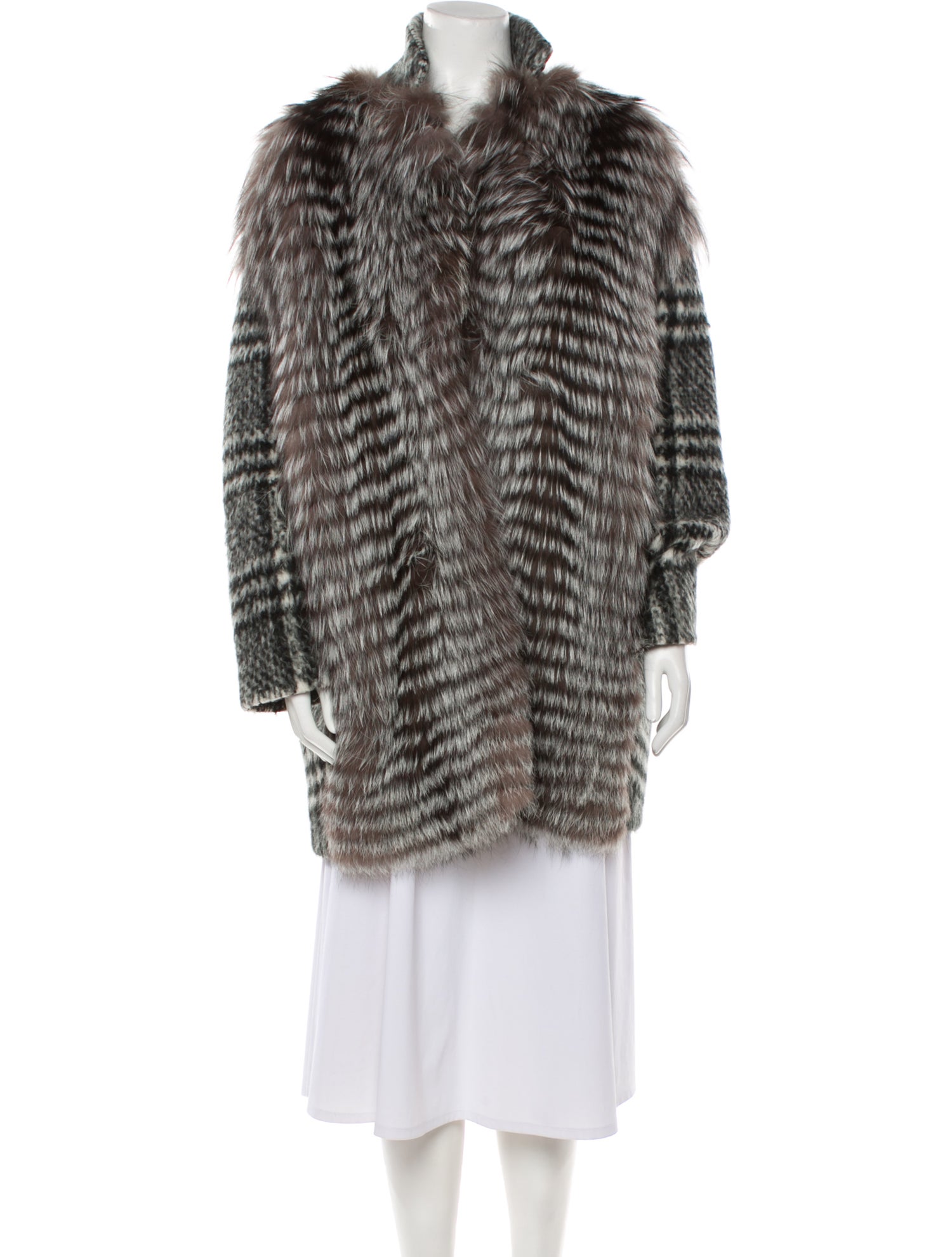 Rizal Printed Fur Coat