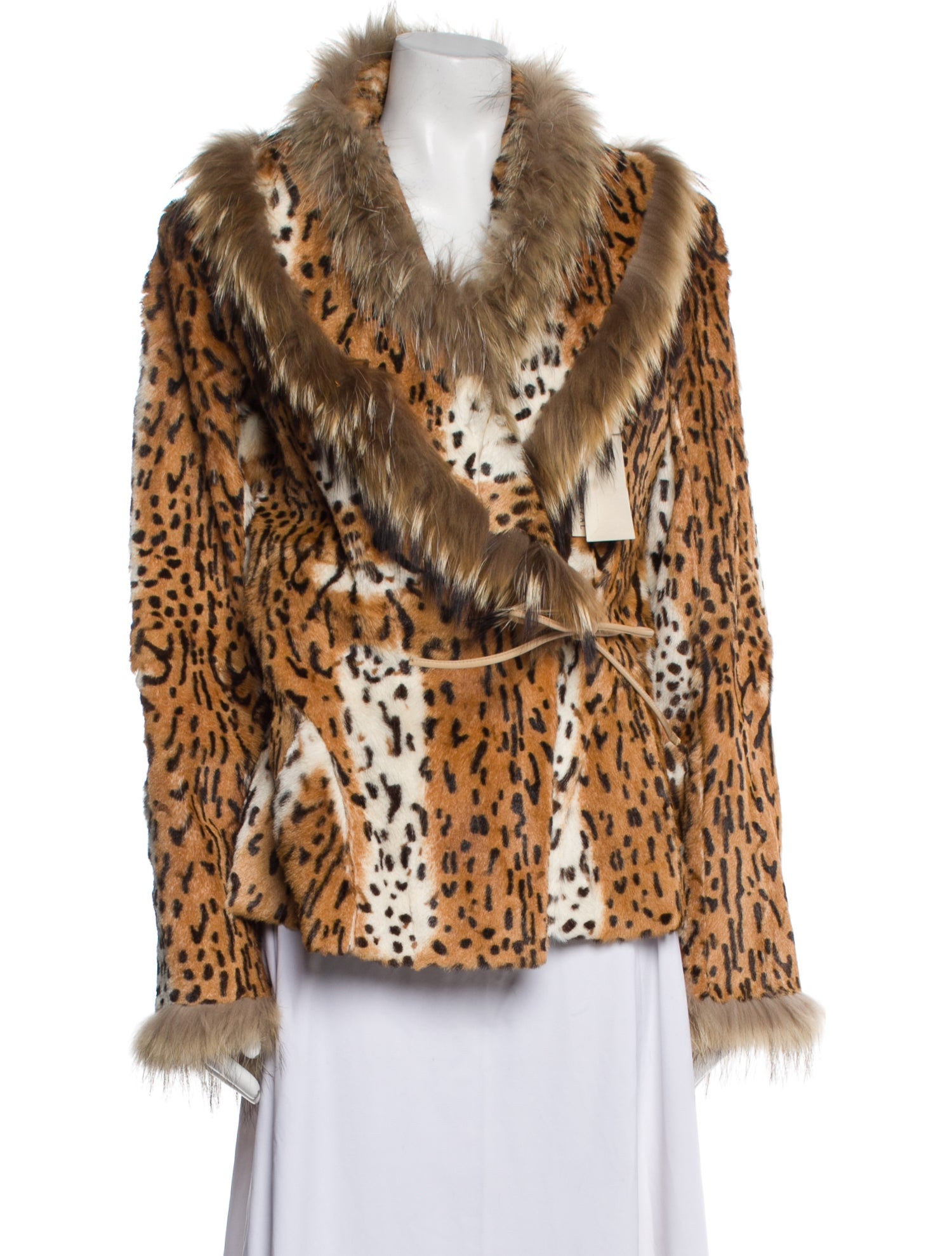 Rizal Fur Animal Print Fur Jacket