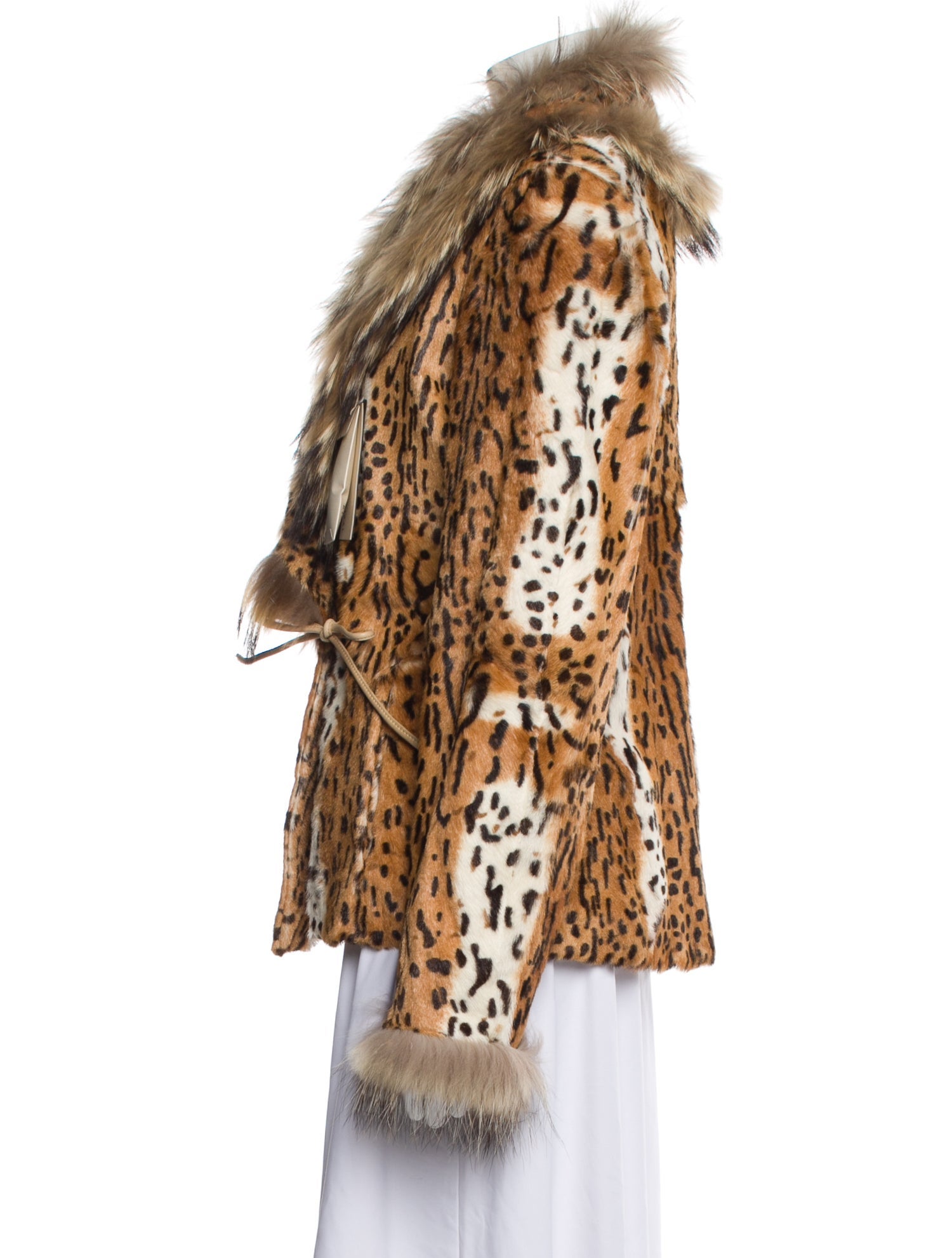Rizal Fur Animal Print Fur Jacket
