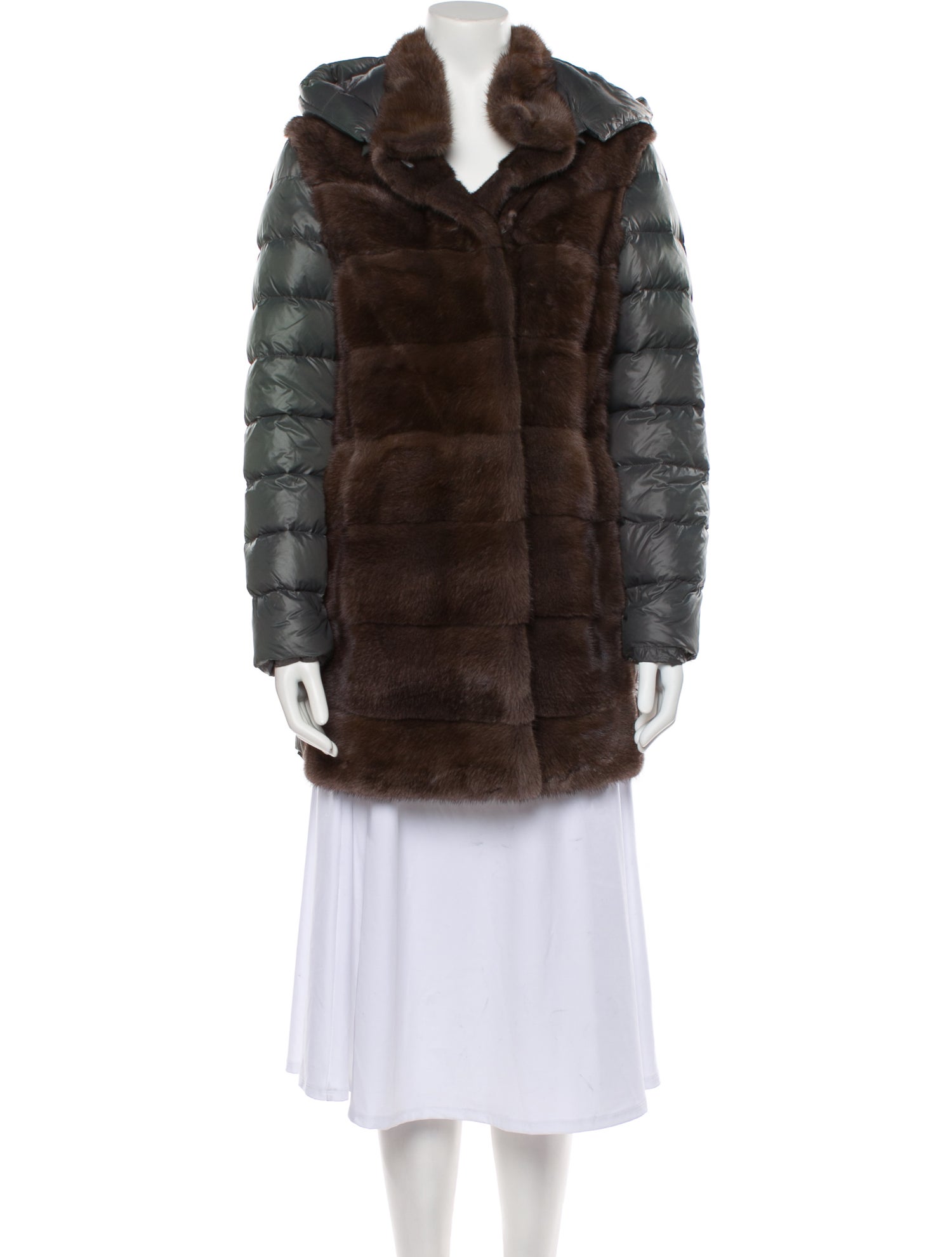 Rizal Nylon Faux Fur Coat