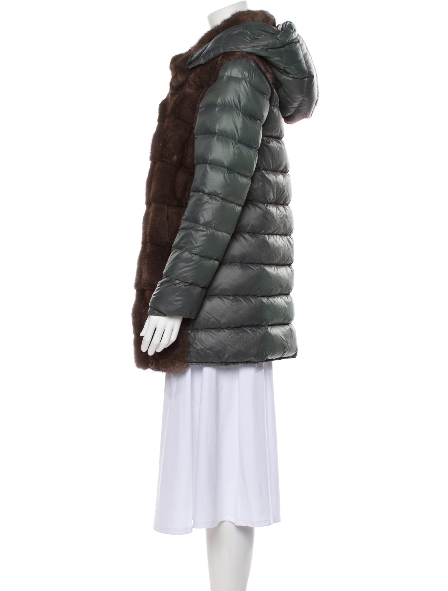 Rizal Nylon Faux Fur Coat