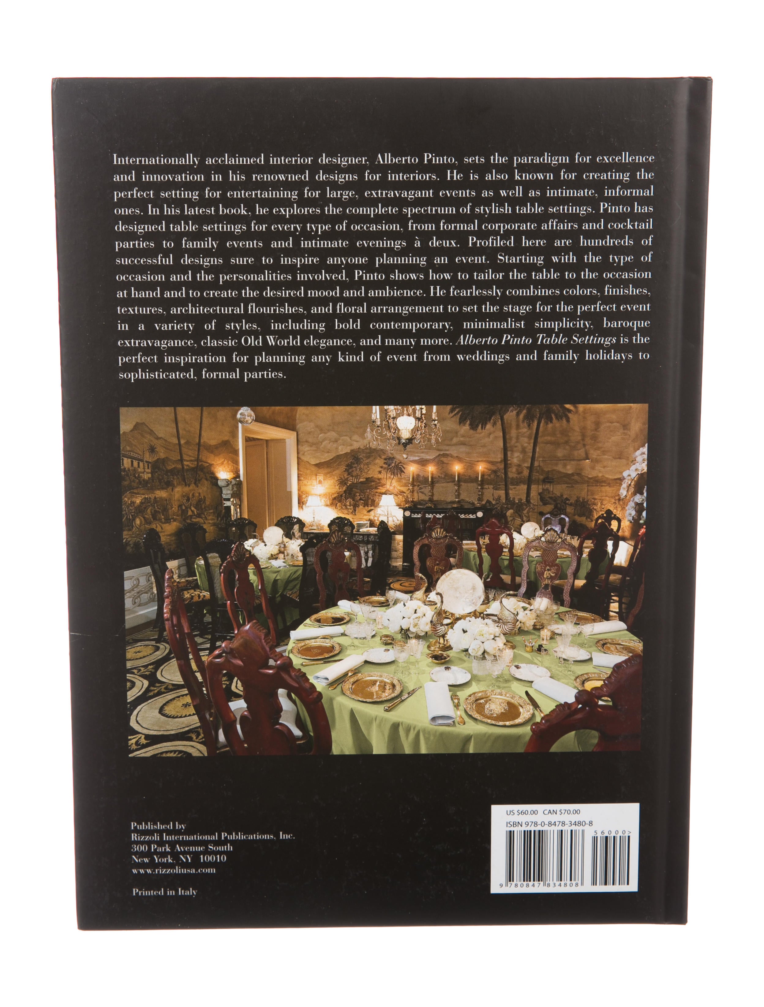 Rizzoli Alberto Pinto: Table Settings - Decor And Accessories ... Rizzoli Alberto Pinto: Table Settings - Decor And Accessories ...