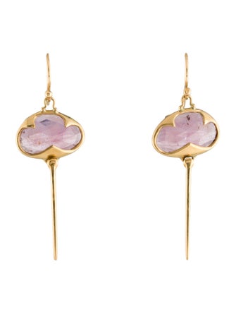 Rachel Atherley 18K Glass Filled Sapphire Stingray Drop Earrings